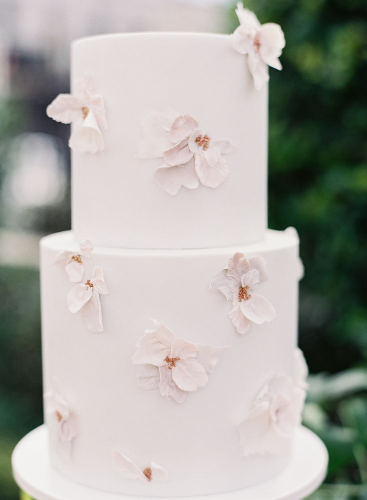 Classic Style Blush Wedding Cake
