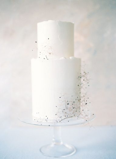 Minimalistic White Wedding Cake