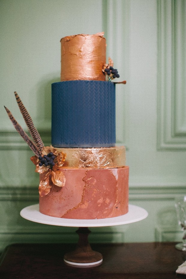 bold wedding cake