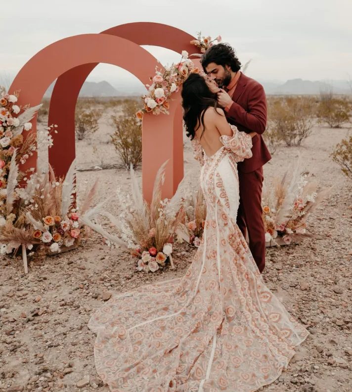 desert inspired wedding backdrop