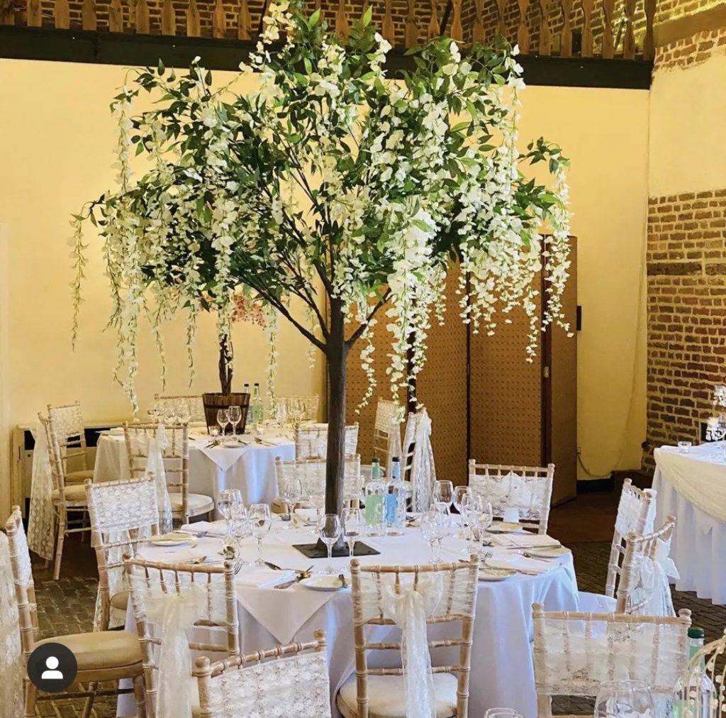 wisteria wedding centerpiece