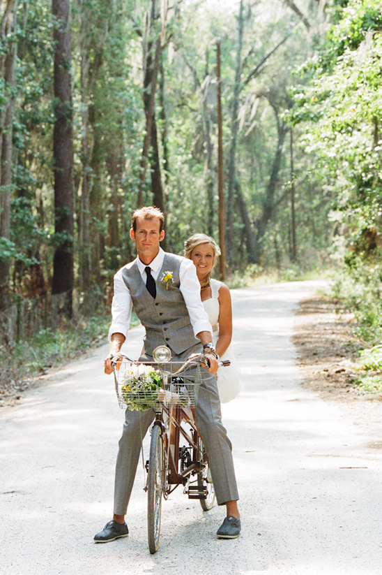 wedding guests bike ride