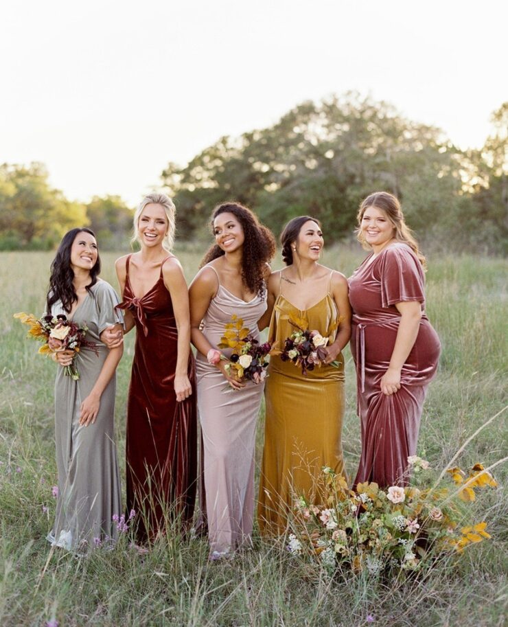 jewel toned bridesmaid dresses