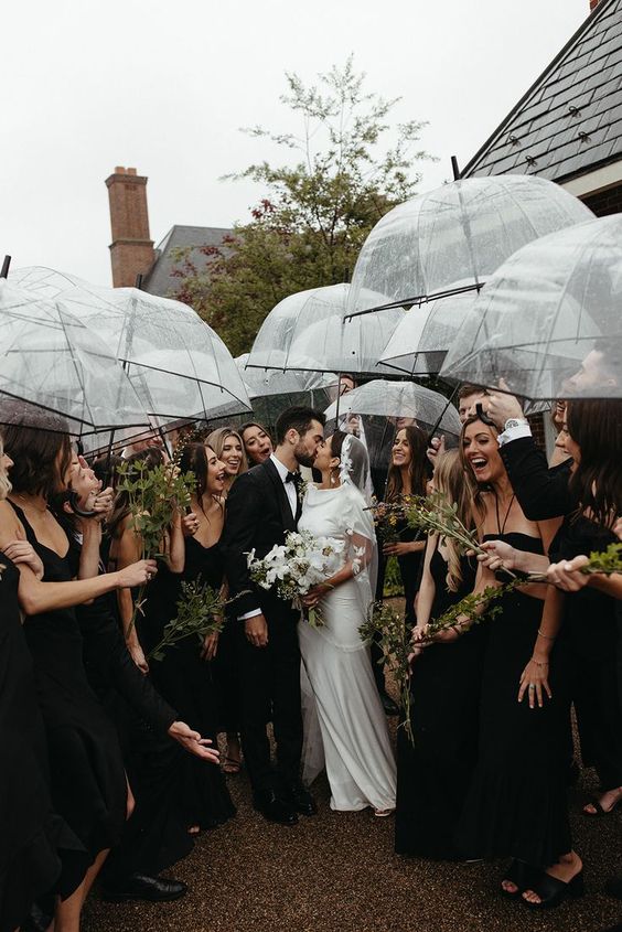 rainy-day wedding
