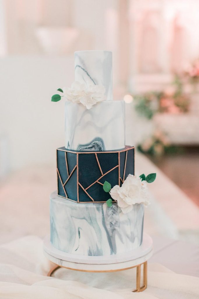 geometric wedding cake ideas