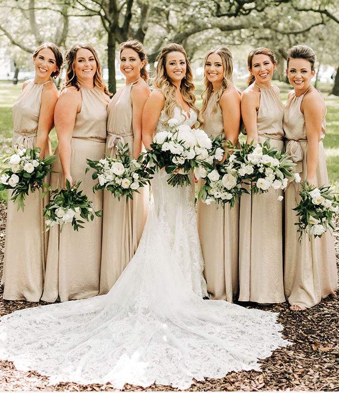 The Most Stunning Champagne Bridesmaid Dresses - WedBoard