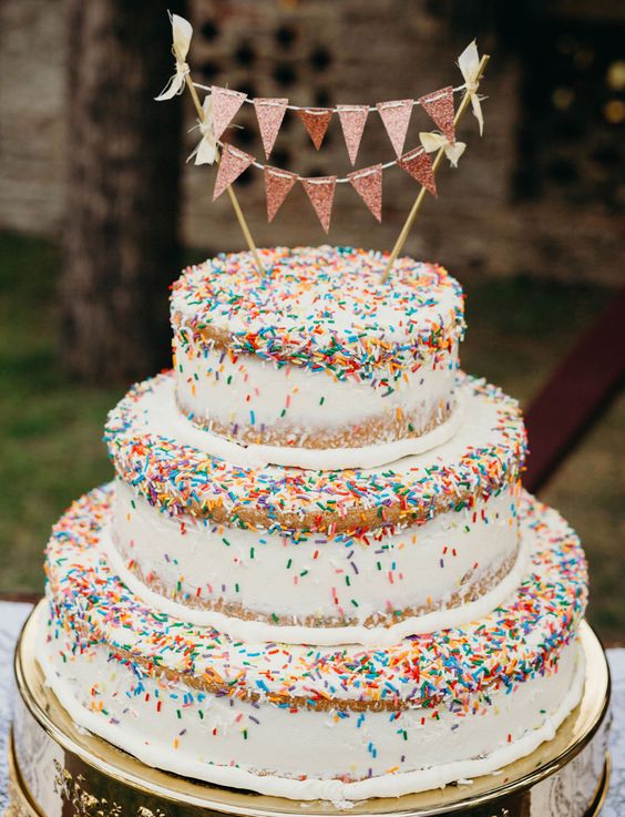 funfetti wedding cake